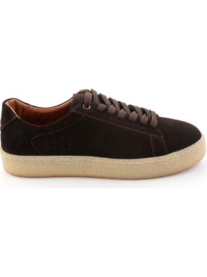 Bambi Kahve Hakiki Deri Erkek Sneaker E01396009902