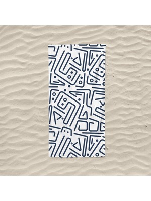 Marte Home Baskılı Plaj Havlusu 75 x 150 cm Pamuk ve Polyester Karışımı Yumuşak ve Su Emici