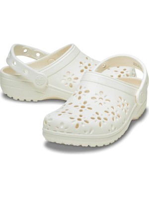 Crocs 210943-0WV Classıc Floral Cut Out Clog Çocuk Terlik Sandalet