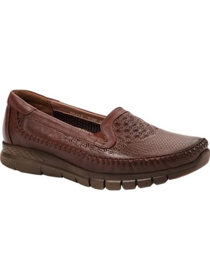 Forelli 29413 Eterna-G Taba Kadın Comfort Deri Ayakkabı