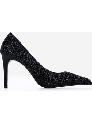 Valmenti Kadın Suni Deri Siyah Stiletto Ayakkabı 1160 26605 Bn Ayk Y26 Sıyah