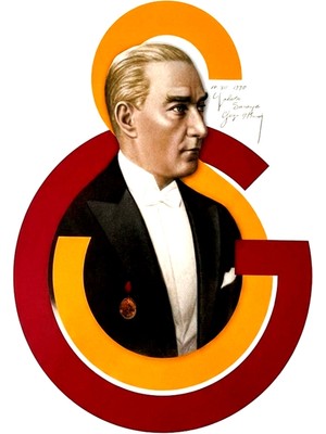 Piolent Galatasaray Atatürk Arma Büyük Sticker 40X50CM Orijinal Lisanslı Ürün
