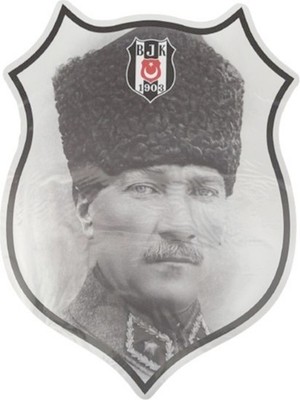 Piolent Beşiktaş Atatürk Arma Büyük Sticker 40X50CM Orijinal Lisanslı Ürün