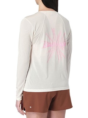 Salomon Shkout Core Ls Tee Gfx W Kadın Koşu Tişörtü LC295060 Beyaz