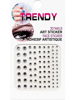 Trendy Kristal Yüz ve Saç Stickerı