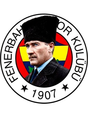 Piolent Fenerbahçe Atatürk Arma Büyük Sticker 40X50CM Orijinal Lisanslı Ürün