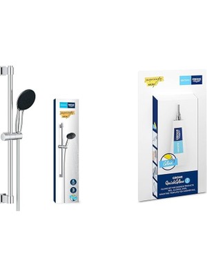 Belirtilmemiş Grohe Vitalio Start 110 Sürgülü Duş Seti + 2 Adet Quickglue Banyo Yapıştırıcı Seti