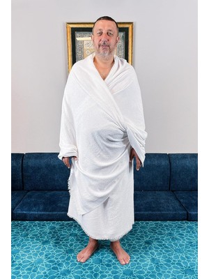 Belirtilmemiş Lüks Bambu Hac Umre Için Erkek Ihram, Yumuşak, Dikişsiz, 1250GR. Kemer Hediyeli Kutulu Set