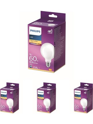 Belirtilmemiş LED 60W G93 E27 Sarı Işık Dim Edilmez LED Ampul 4lü Paket