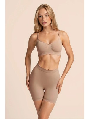 Hiccup Kadınlar Premium Dikişsiz Ayarlanabilir Askılı Bralet Korse Natural