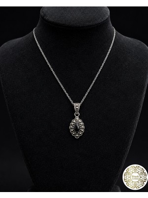 925 Ayar Kadın Oltu Taşı Kadın Kolye SK000117