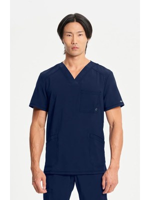 Cherokee Infinity CKE900A Erkek Scrubs Tek Üst – Ithal, , 4 Yönlü Esnek, Nem Emici Premium Doktor / Hemşire Üstü