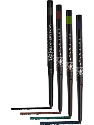 Belirtilmemiş Avon Glimmersticks Blackest Black, Cosmic Brown, Emerald Starry Night Göz Kalemi Paketi