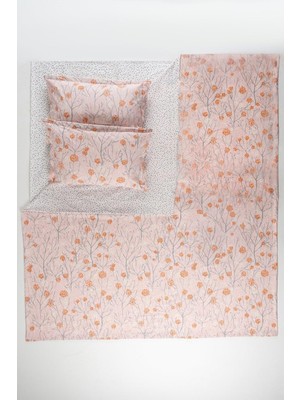 Belirtilmemiş Soley Daisy Çift Kişilik Nevresim Takımı, Pembe