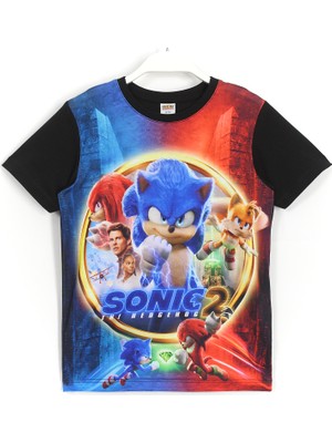 Kirpi Sonic The Hedgehog 2 T-Shirt Siyah Renk