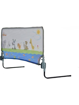 Belirtilmemiş Agubugu Baby AGU-105-90 Katlanabilir Yatak Bariyeri (Hayvan Desenli, 90CM)
