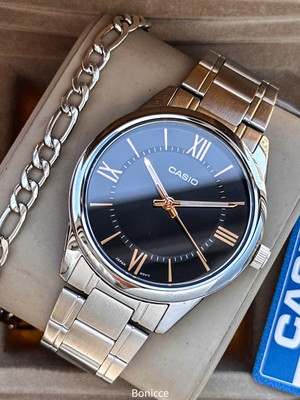 Casio Şık Hediye Paketinde Çelik Kordon ,  Lüx Erkek Kol Saati + Bileklik