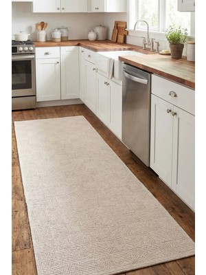 Halı Special Corridor Krem Yolluk 80X150 cm | %100 Pamuk,yıkanabilir,mutfak,banyo,yatak Odası