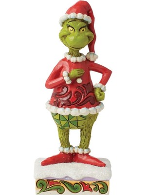 Belirtilmemiş Enesco Jim Shore Dr. Seuss Mutlu Grinch Heykelcik 16,5 cm