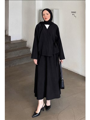 Trendparis Modern Kruvaze Takım Siyah