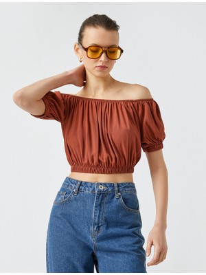 Koton Kısa Kollu Crop Bluz