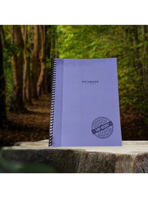 Mikasso 16X22 cm Çizgisiz Hafif Kağıt 80 Yaprak Telli Defter Karton Kapak 60 gr Ivory Kağıt Karton Spiralli