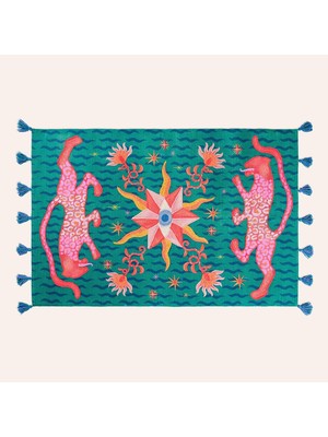 Belirtilmemiş Rajna Pamuk Kilim 120X180 cm Koyu Yeşil