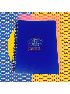 Mikasso 16X22 cm 80 Yaprak Çizgisiz Plastik Kapak Telli Defter 60 Gram Beyaz Sayfa Sert Spiralli Çizgisiz Or