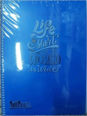 Mikasso Enjoy (A4) 120 Yaprak Çizgili Plastik Kapak Spiralli Defter Yumuşak Spiralli Çizgili 120 Yaprak Orta