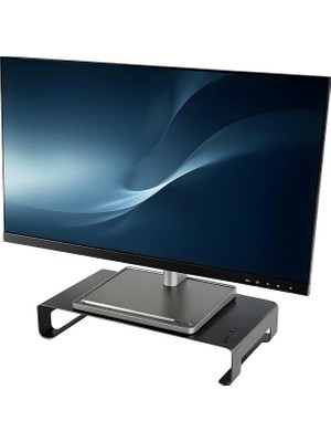 Belirtilmemiş Prexua Riser Masaüstü Monitör Standı - Monitör Yükseltici (Siyah, Medium)