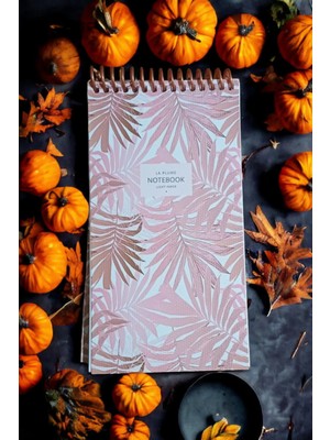 Mikasso Çizgili 10X19 cm Ebat 80 Yaprak Karton Kapak Telli Defter Krem Renk 60 gr Hafif Kağıt Not Defteri Ka