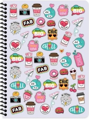 Mikasso Kareli 16X22 cm 80 Yaprak Plastik Kapak Telli Defter 60 Gram Beyaz Sayfa Sert Spiralli Kareli Orta B