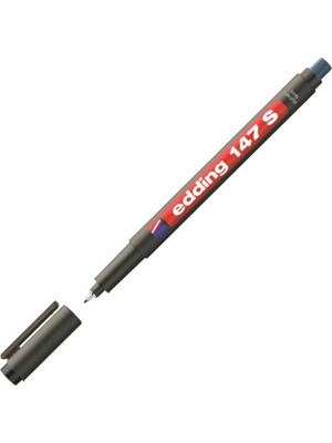 Belirtilmemiş Edding 147 S Silgili Permanent Kalem - Asetat Kalemi - Kırmızı - 1 Kalem - 0,3 mm Yuvarlak Uç