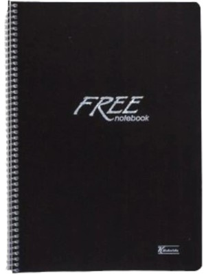 Mikasso 19X25 cm 100 Yaprak Çizgisiz Free Notebook Plastik Kapak Telli Defter 60 gr Beyaz Sayfalı Sert Spira
