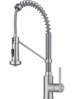 Belirtilmemiş Kraus KPF-1610SSCH Bolden 45,7 cm Ticari Mutfak Armatürü, Çift Fonksiyonlu, Uzatılabilir Püskürtme