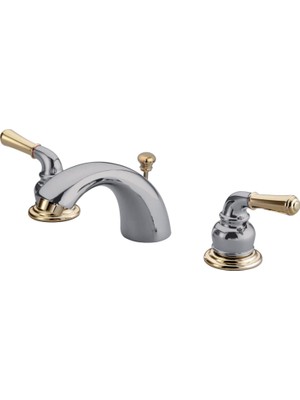 Belirtilmemiş Brass KB954 Magellan Ii 10 cm Ila 20 cm Mini Geniş Lavabo Musluğu, Metal Kol Kolu, Cilalı