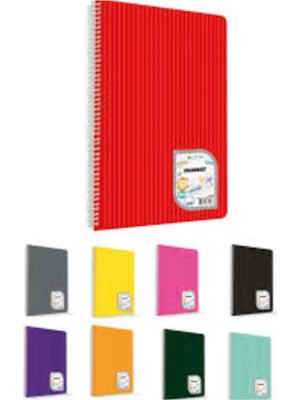 Mikasso A4 Telli Çizgili Defter 120 Yaprak Spiralli Çınar Yumuşak Spiralli Çizgili 120 Yaprak Büyük Boy Kırm