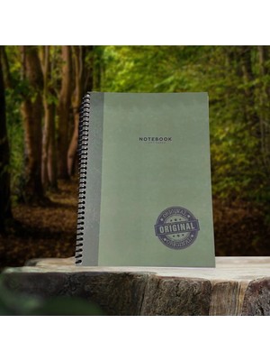 Mikasso 16X22 cm Çizgisiz Hafif Kağıt 80 Yaprak Telli Defter Karton Kapak 60 gr Ivory Kağıt Karton Spiralli
