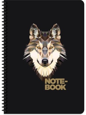 Mikasso 17X24 cm Çizgisiz 100 Yaprak Jungle Sert Kapak Telli Defter 60 gr Beyaz Kağıt Sert Spiralli Çizgisiz