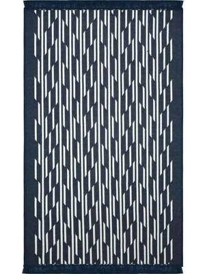 Belirtilmemiş Cool Halı Lovely Lacivert Kilim Halı Çift Taraflı Makinede Yıkanabilir Banyo Mutfak Balkon Kilim