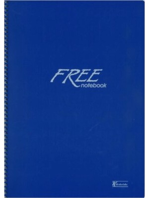 Mikasso 19X25 cm 100 Yaprak Çizgisiz Free Notebook Plastik Kapak Telli Defter 60 gr Beyaz Sayfalı Sert Spira