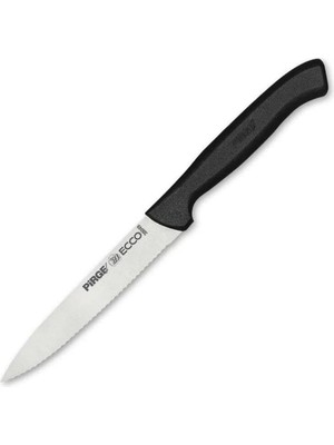 SBN - Store 38049 Ecco Tırtıklı Sebze, Et, Biftek Steak Bıçağı 12 cm - Siyah