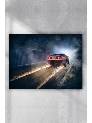 Belirtilmemiş Postermanya (PSTER8075) De Lorean Araba Posteri 50X70 cm