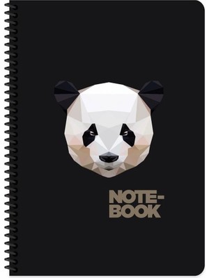 Mikasso 17X24 cm Çizgisiz 100 Yaprak Jungle Sert Kapak Telli Defter 60 gr Beyaz Kağıt Sert Spiralli Çizgisiz