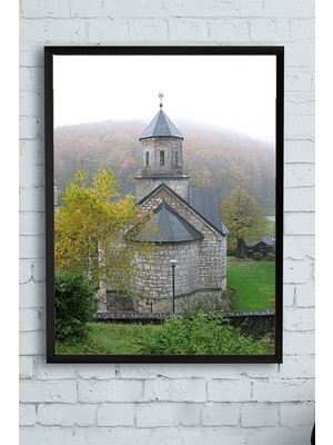 Belirtilmemiş Postermanya (PSTER12080) Manastır Kutsal Mekan Çerçeveli Tablo 2 (40X50CM)