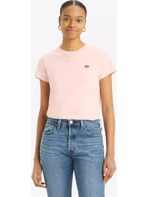 Levi's Tr Perfect Kadın Pembe Bisiklet Yaka T-Shirt A4917-0006