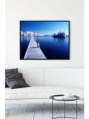 Belirtilmemiş Postermanya (PSTER12317) Kış Kar Manzara Çerçeveli Tablo 3 (40X50CM)