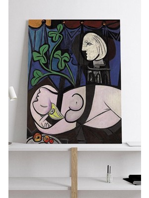 Belirtilmemiş Postermanya (PSTER18864) Yeşil Yapraklar - Pablo Picasso Sanatsal Kanvas Tablo 50 x 70