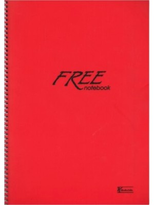 Mikasso 19X25 cm 100 Yaprak Çizgisiz Free Notebook Plastik Kapak Telli Defter 60 gr Beyaz Sayfalı Sert Spira