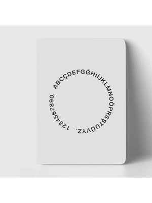 Mikasso Tipografi Defter Çizgisiz Çizgisiz Beyaz A5